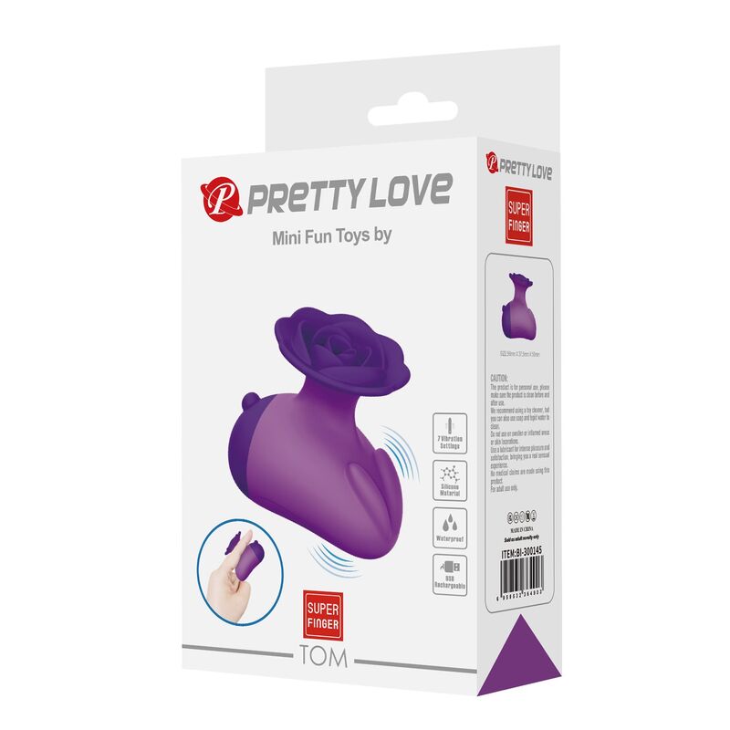 PRETTY LOVE - ESTIMULADOR DE CLÍTORIS 7 MODOS RECARGABLE FORMA ROSA MORADA - Imagen 2