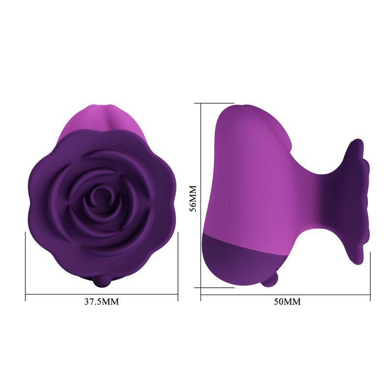 PRETTY LOVE - ESTIMULADOR DE CLÍTORIS 7 MODOS RECARGABLE FORMA ROSA MORADA - Imagen 8