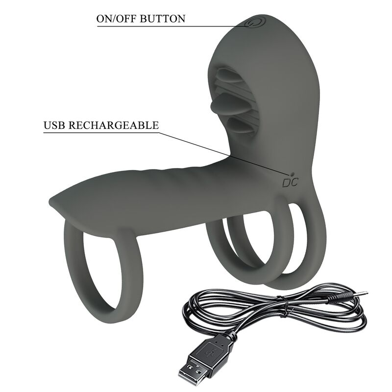 PRETTY LOVE - FUNDA PARA PENE CON DOBLE ESTIMULACIÓN Y EFECTO ORAL - Imagen 9