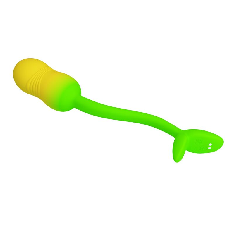 PRETTY LOVE - HUEVO VIBRADOR PULSEN CONTROL APP 12 FUNCIONES RECARGABLE USB VERDE-AMARILLO - Imagen 7