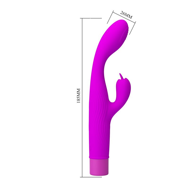 PRETTY LOVE - JENE VIBRADOR DOBLE ESTIMULACIÓN PARA PUNTO G Y CLÍTORIS MORADO - Imagen 9