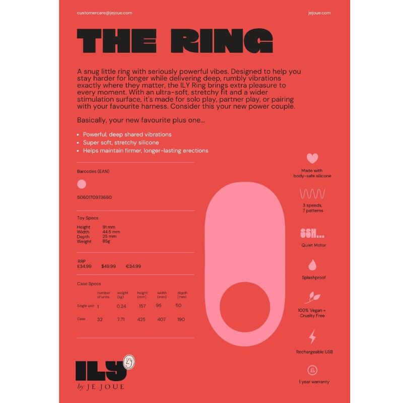 JE JOUE - ILY COCK RING ANILLO VIBRADOR PARA PENE - Imagen 10
