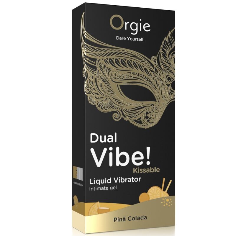 ORGIE - DUAL VIBE! PIÑA COLADA GEL ÍNTIMO BESABLE EFECTO VIBRANTE 15 ML - Imagen 3
